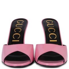 GUCCI pink leather 2019 SCARLET Mules Sandals Shoes 38
