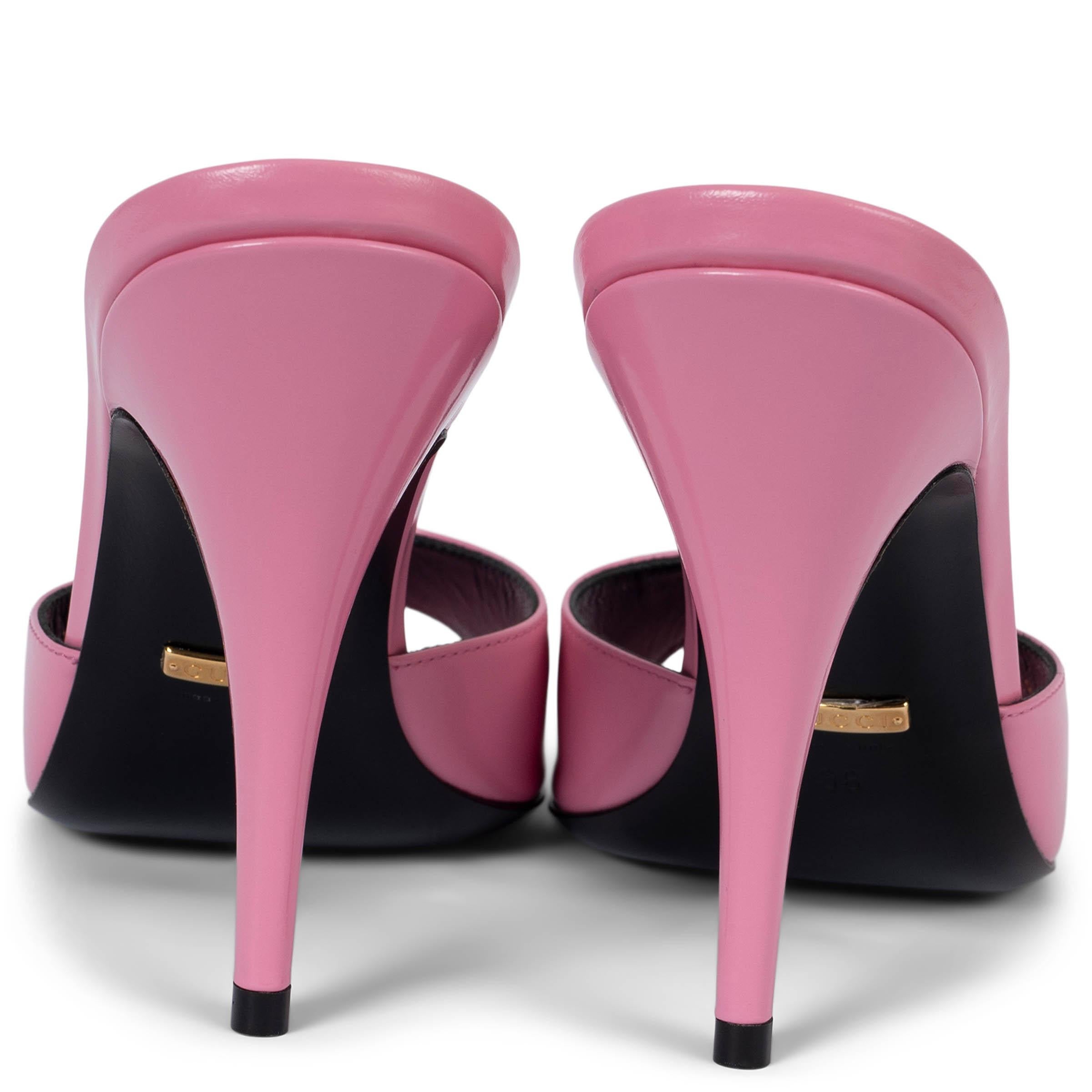 GUCCI cuero rosa 2019 SCARLET Mules Sandalias Zapatos 38 Rosa en venta