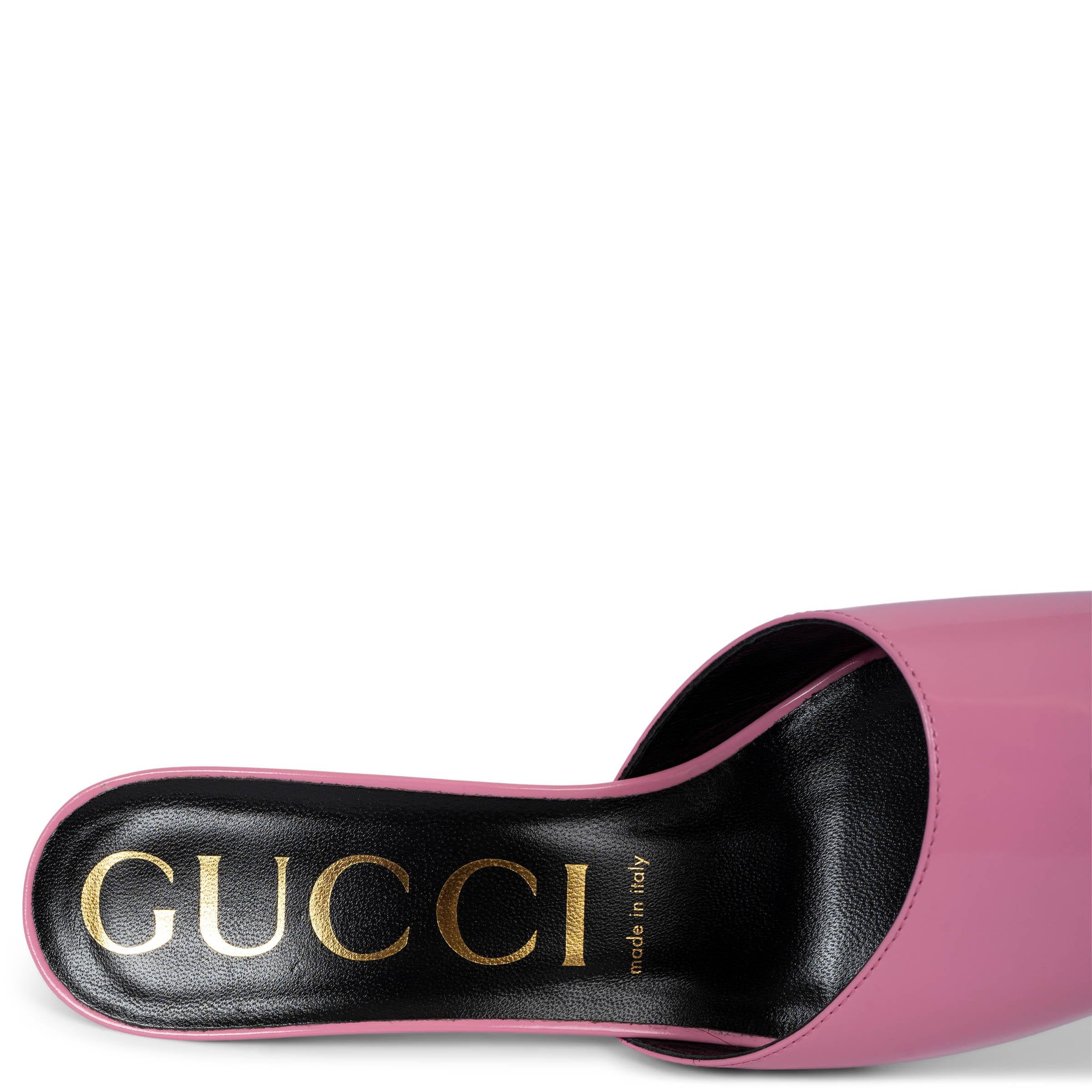 De las mujeres GUCCI cuero rosa 2019 SCARLET Mules Sandalias Zapatos 38 en venta