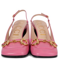 GUCCI pelle rosa 2021 BABY HORSEBIT Scarpe Slingbacks 39