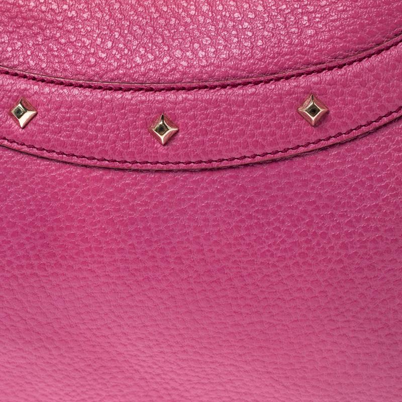 Gucci Pink Leather Anita Bamboo Hobo 3