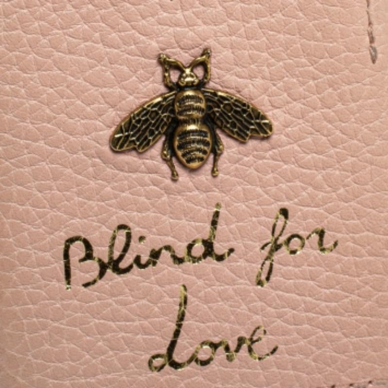 Women's Gucci Pink Leather Blind For Love iPhone 7 Case For Sale
