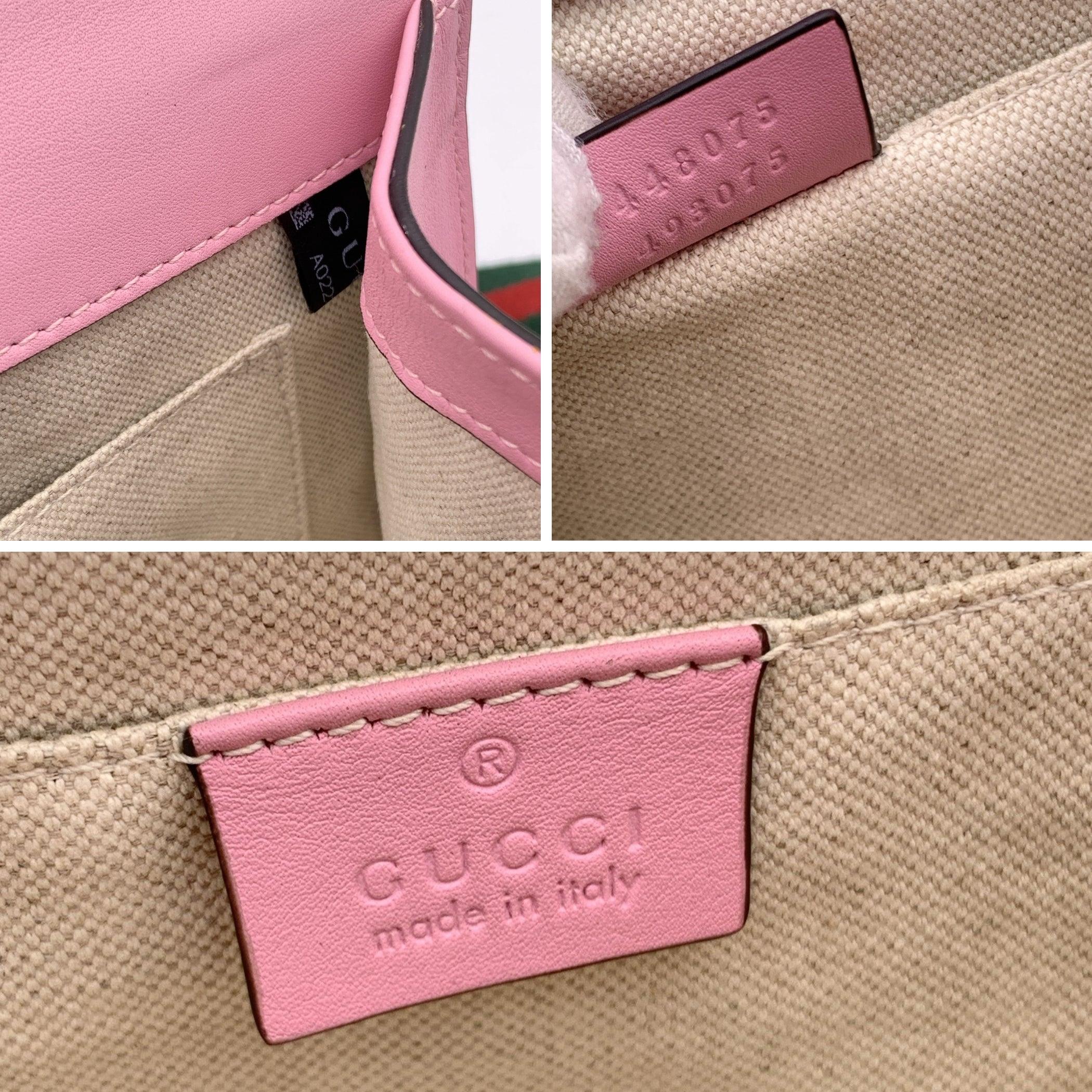 Gucci Pink Leather Dionysus Bamboo Patches Medium Top Handle Bag 1