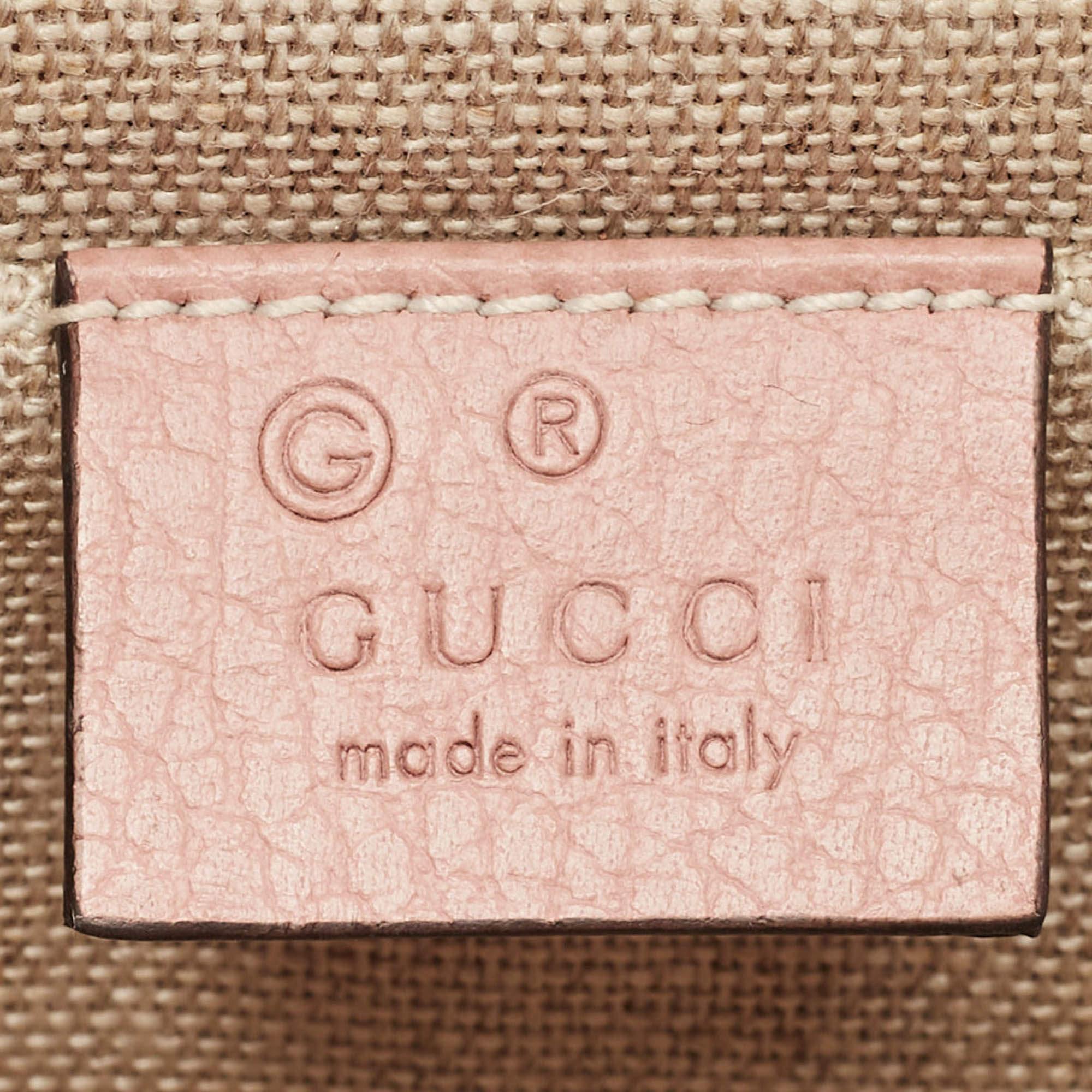 Gucci Pink Leather Dollar Interlocking G Crossbody Bag 3
