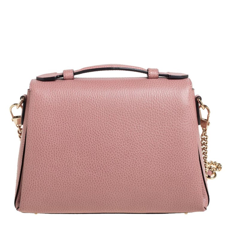 Gucci Pink Leather Dollar Interlocking GG Shoulder Bag at 1stDibs