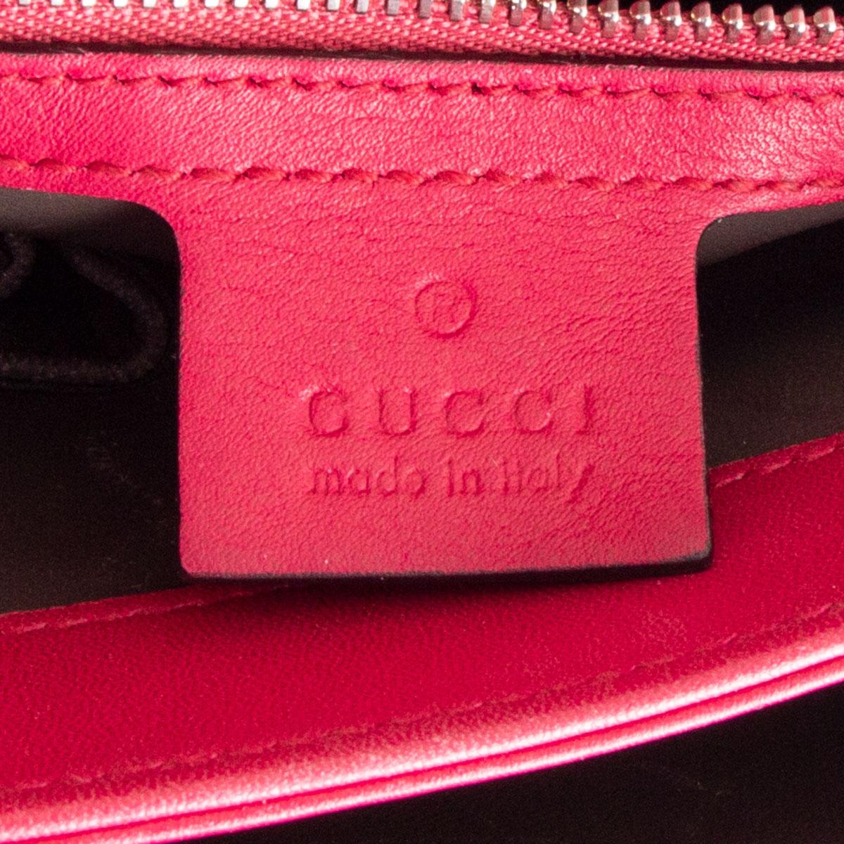 GUCCI pink leather DOLLAR INTERLOCKING MEDIUM Top Handle Bag 1