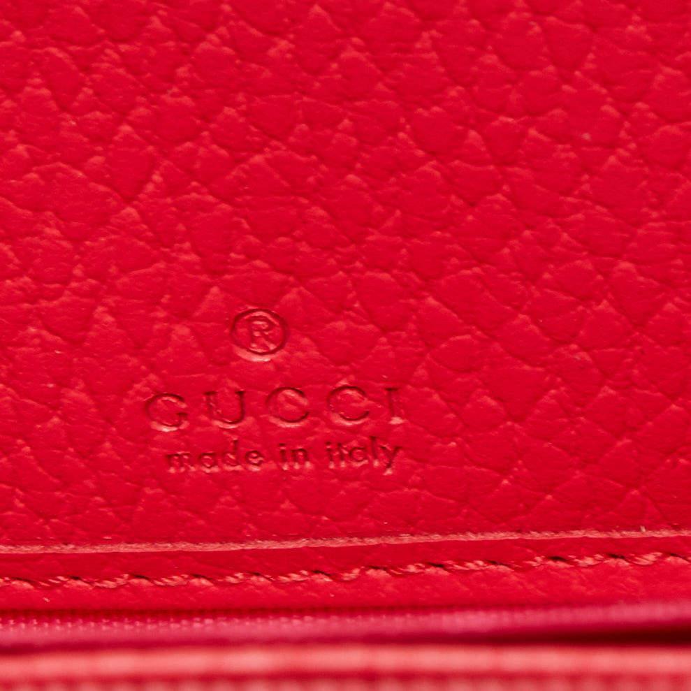 Gucci Pink Leather Double G Zip Around Continental Wallet 3