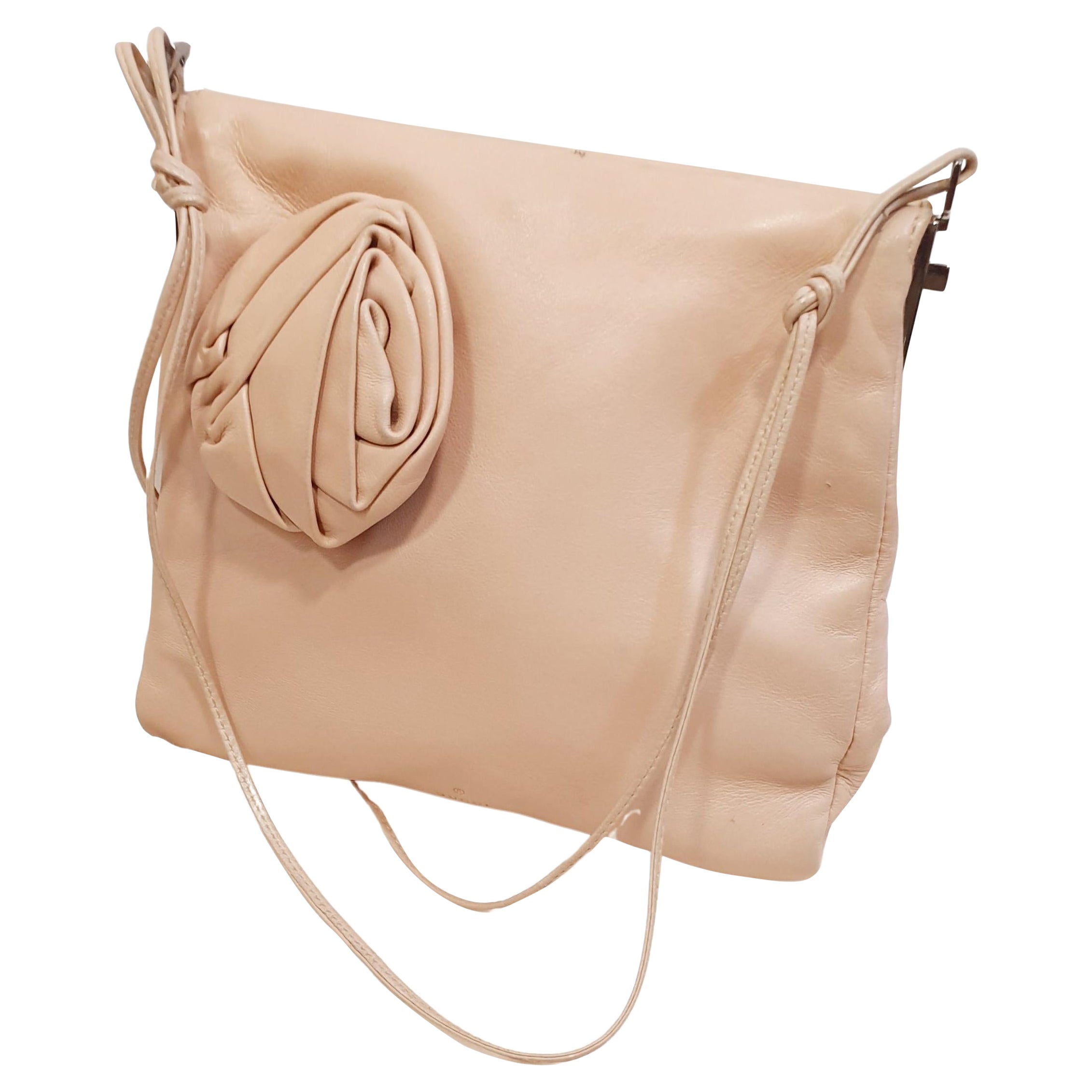 Gucci Pink  Leather Flower  Evening Purse