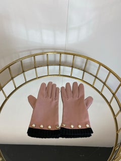 Gucci pink Leather Gloves