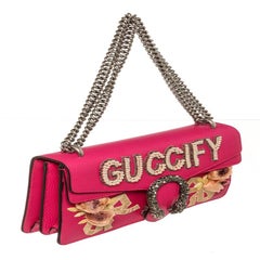 Gucci Pink Leather Guccify Pearl Dionysus Shoulder Bag
