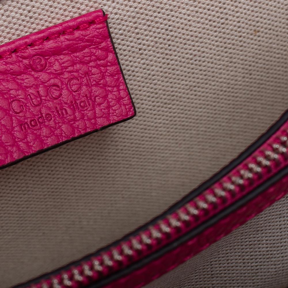 Gucci Pink Leather Guccify Pearl Embellished Dionysus Shoulder Bag 4