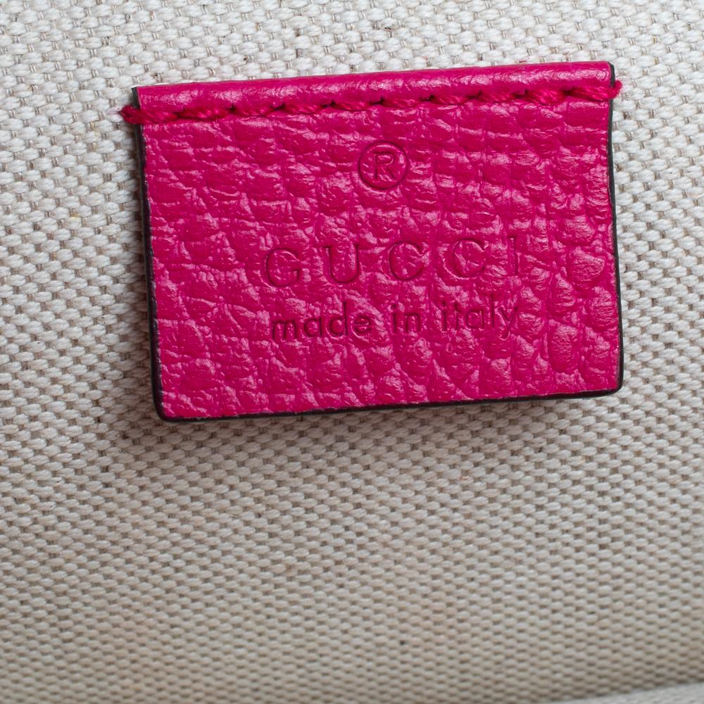 Gucci Pink Leather Guccify Pearl Embellished Dionysus Shoulder Bag 5