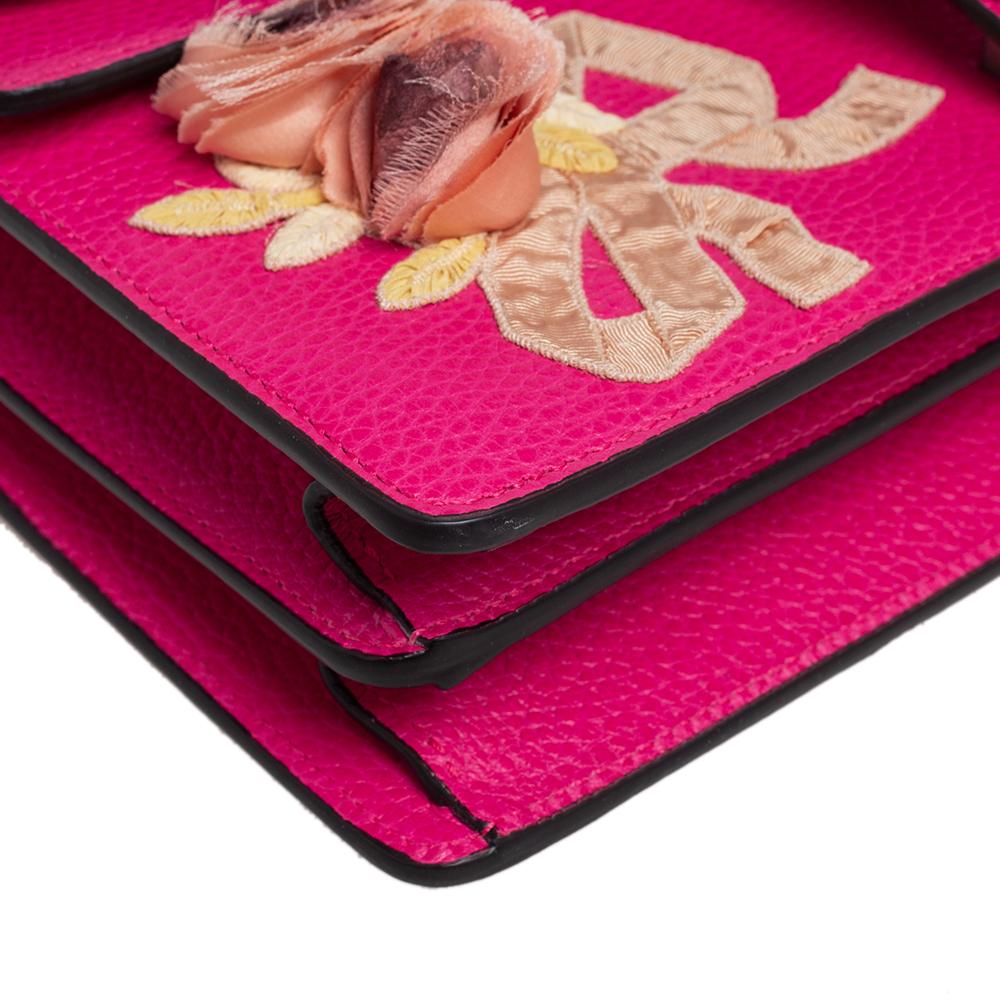 Gucci Pink Leather Guccify Pearl Embellished Dionysus Shoulder Bag 5