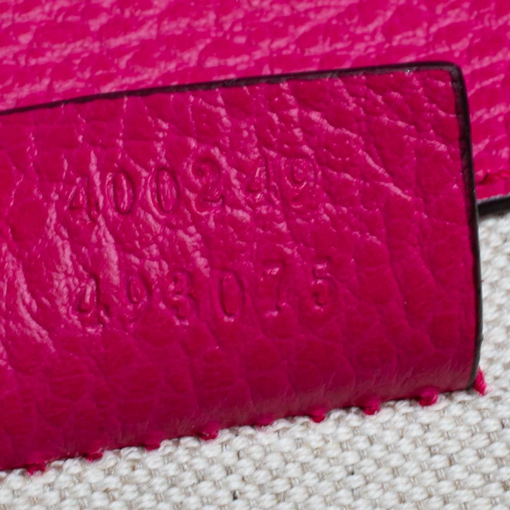 Gucci Pink Leather Guccify Pearl Embellished Dionysus Shoulder Bag 6