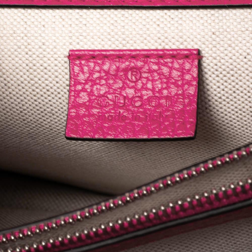 Gucci Pink Leather Guccify Pearl Embellished Dionysus Shoulder Bag 5