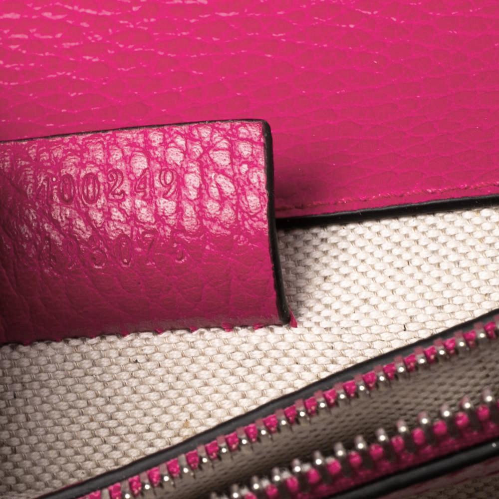 Gucci Pink Leather Guccify Pearl Embellished Dionysus Shoulder Bag 6