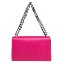 Gucci Pink Leather Guccify Pearl Embellished Dionysus Shoulder Bag
