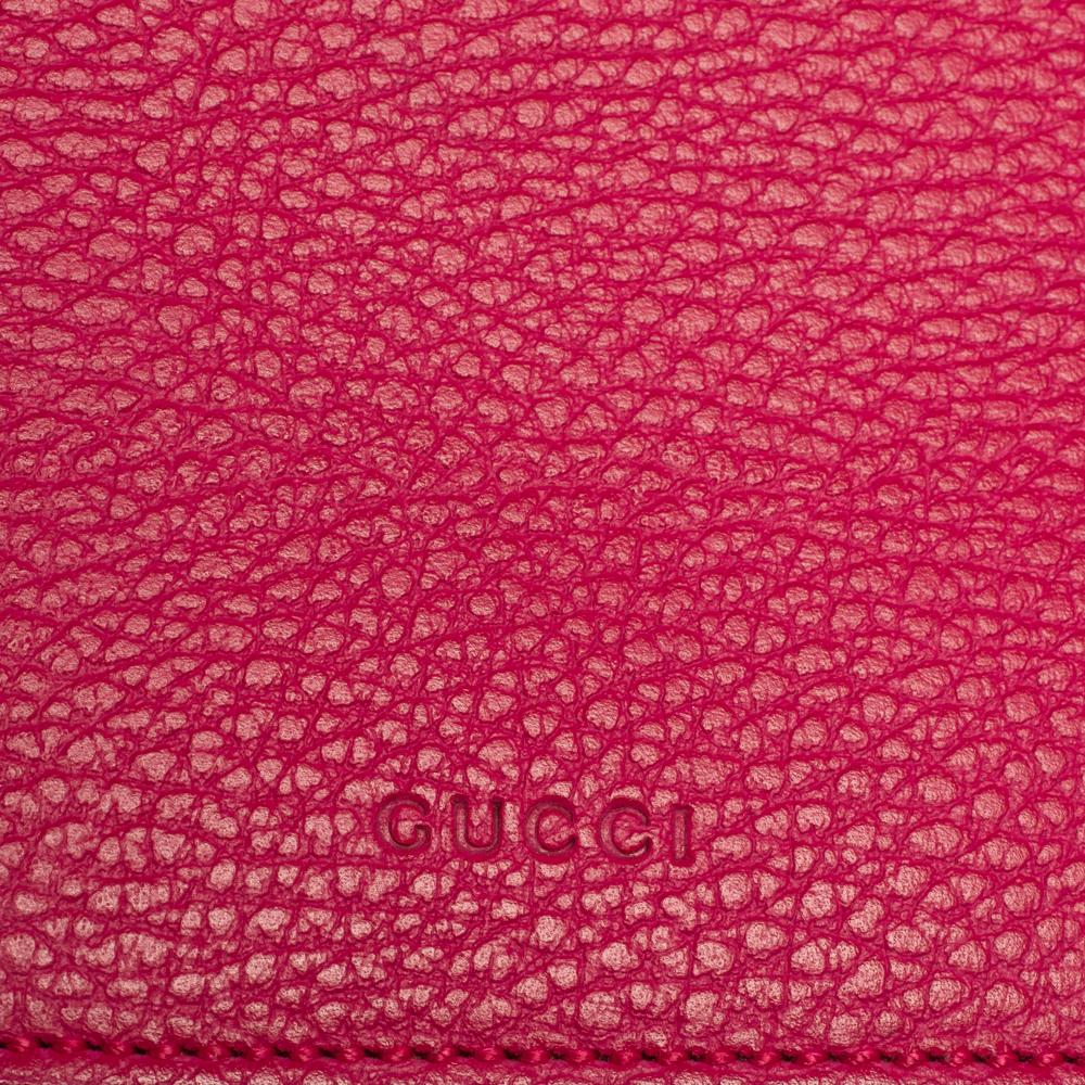 Gucci Pink Leather Guccify Pearl Embellished Dionysus Shoulder Bag 3