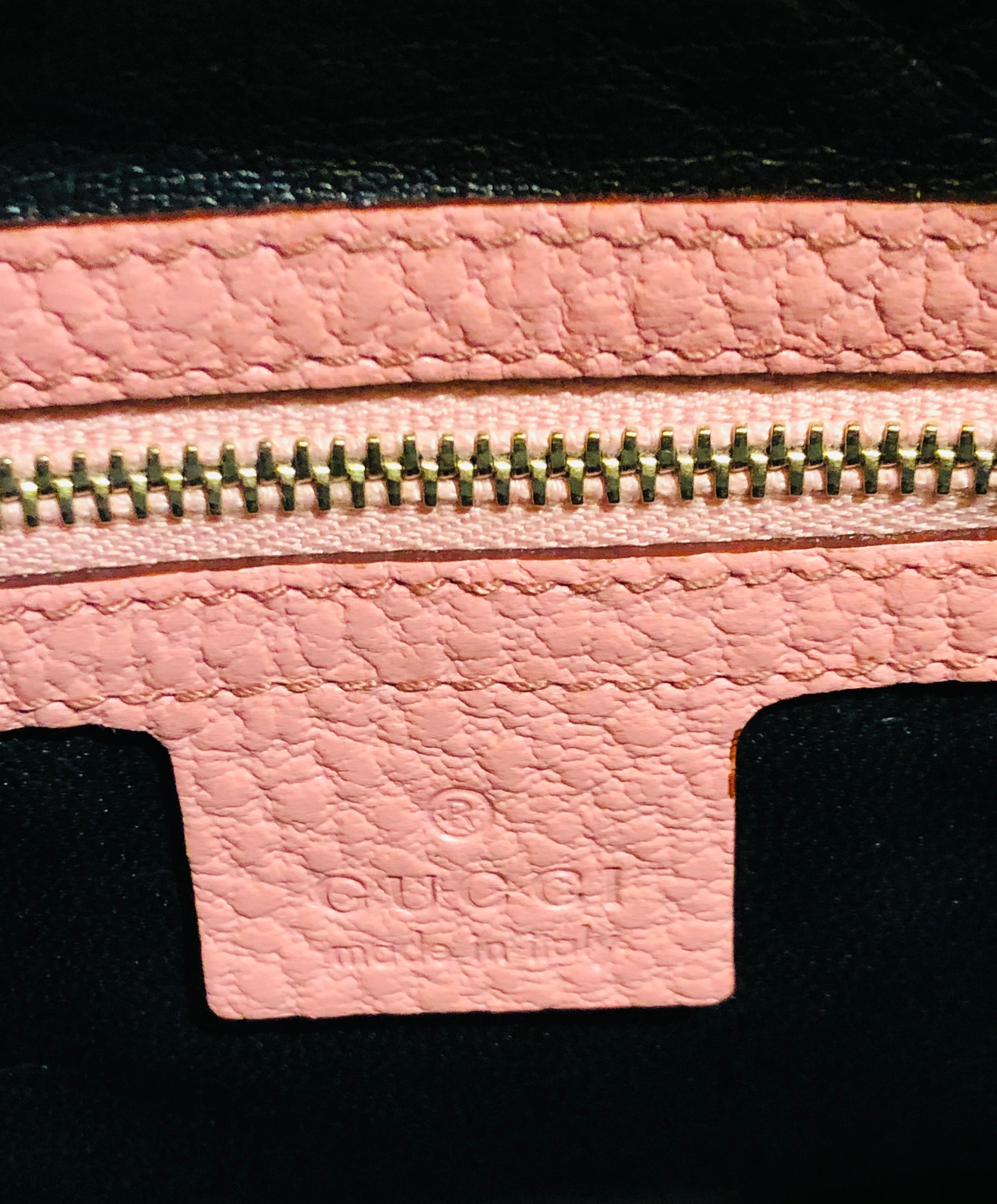 Gucci Pink Leather Jackie 1961 Hobo Shoulder Bag  For Sale 2