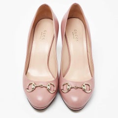 Gucci Pink Leather Jolene Pumps Size 37.5
