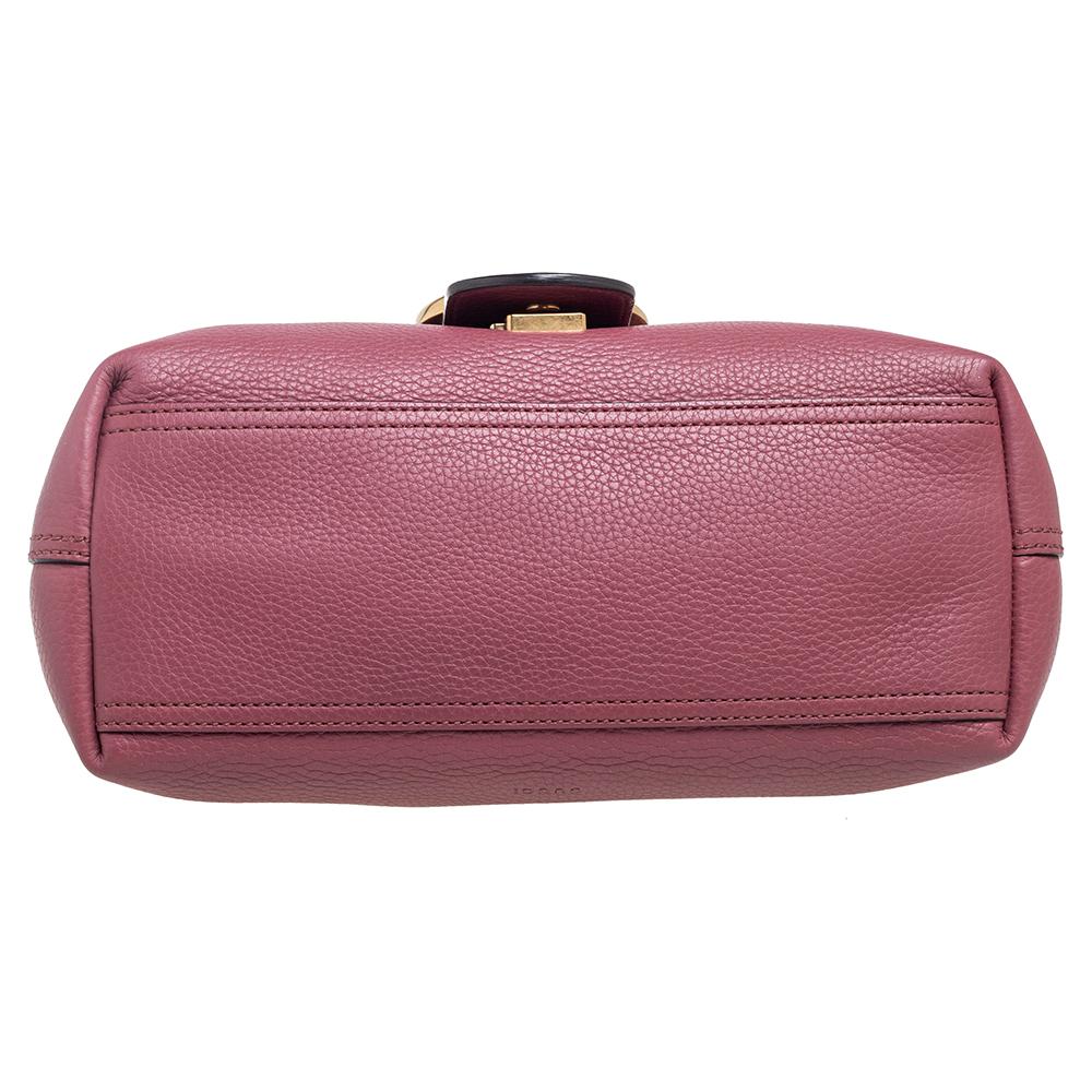 Gucci Pink Leather Large GG Marmont Shoulder Bag 1
