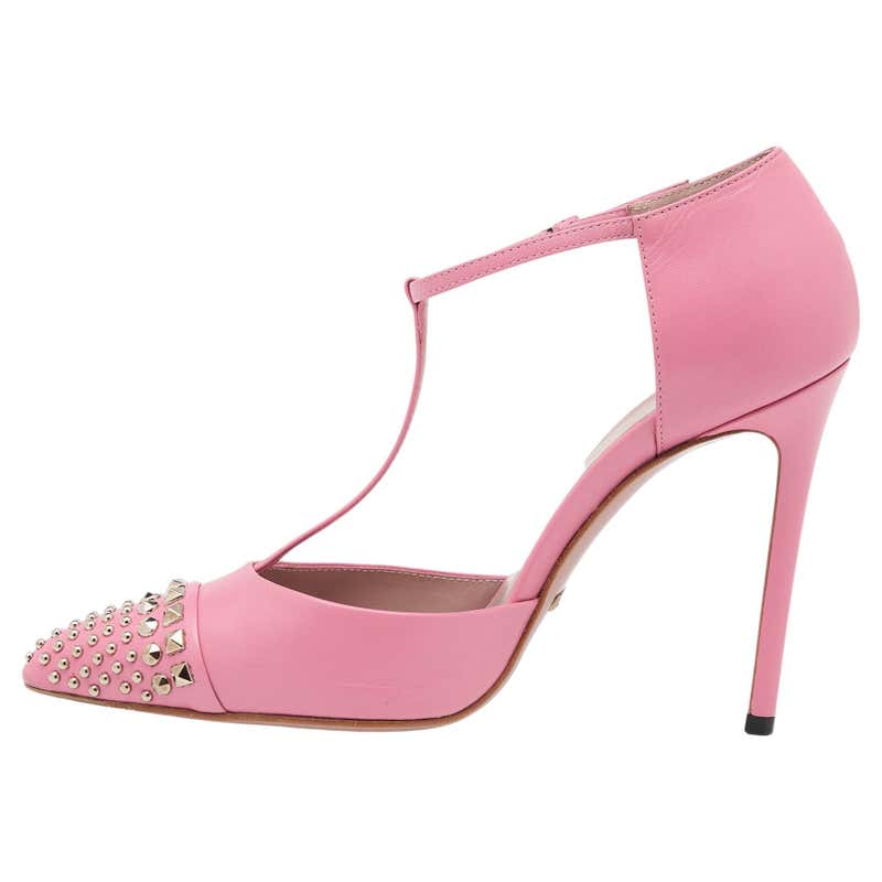 Balenciaga Pink Rubber Crocs Embellished Platform Slingback Sandals ...