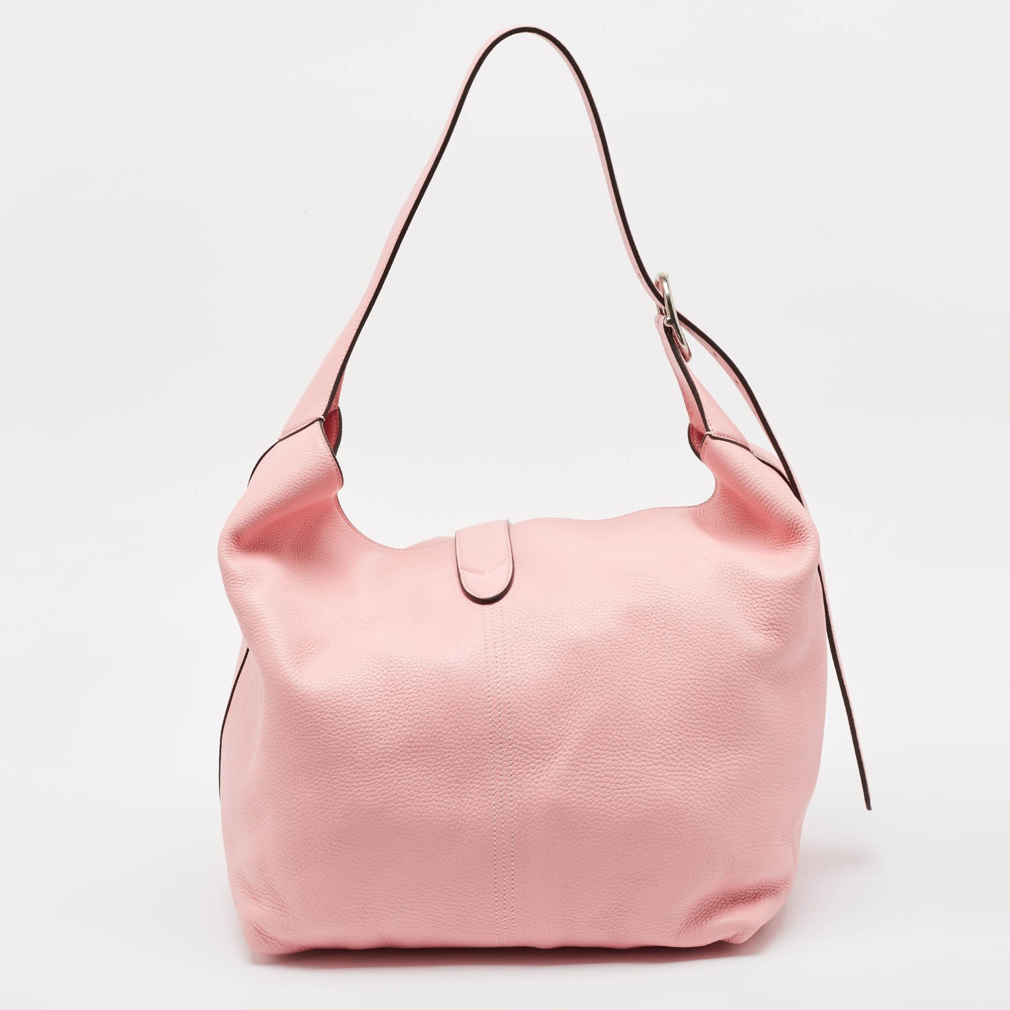 Women's Gucci Pink Leather Medium Jackie 1961 Shoulder Bag For Sale
