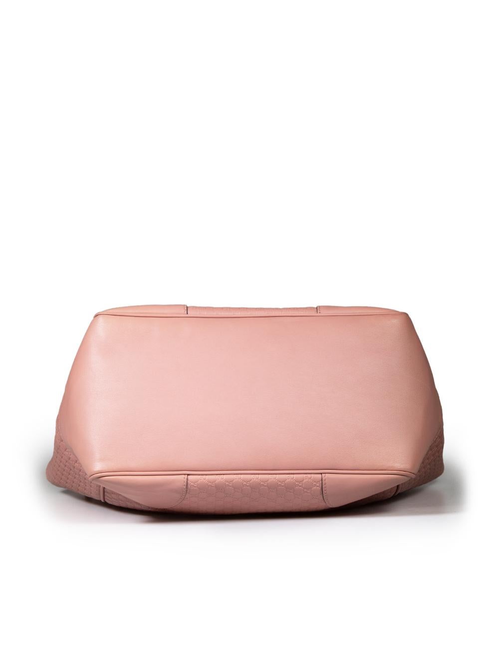 Women's Gucci Pink Leather Microguccissima Medium Bree Tote For Sale