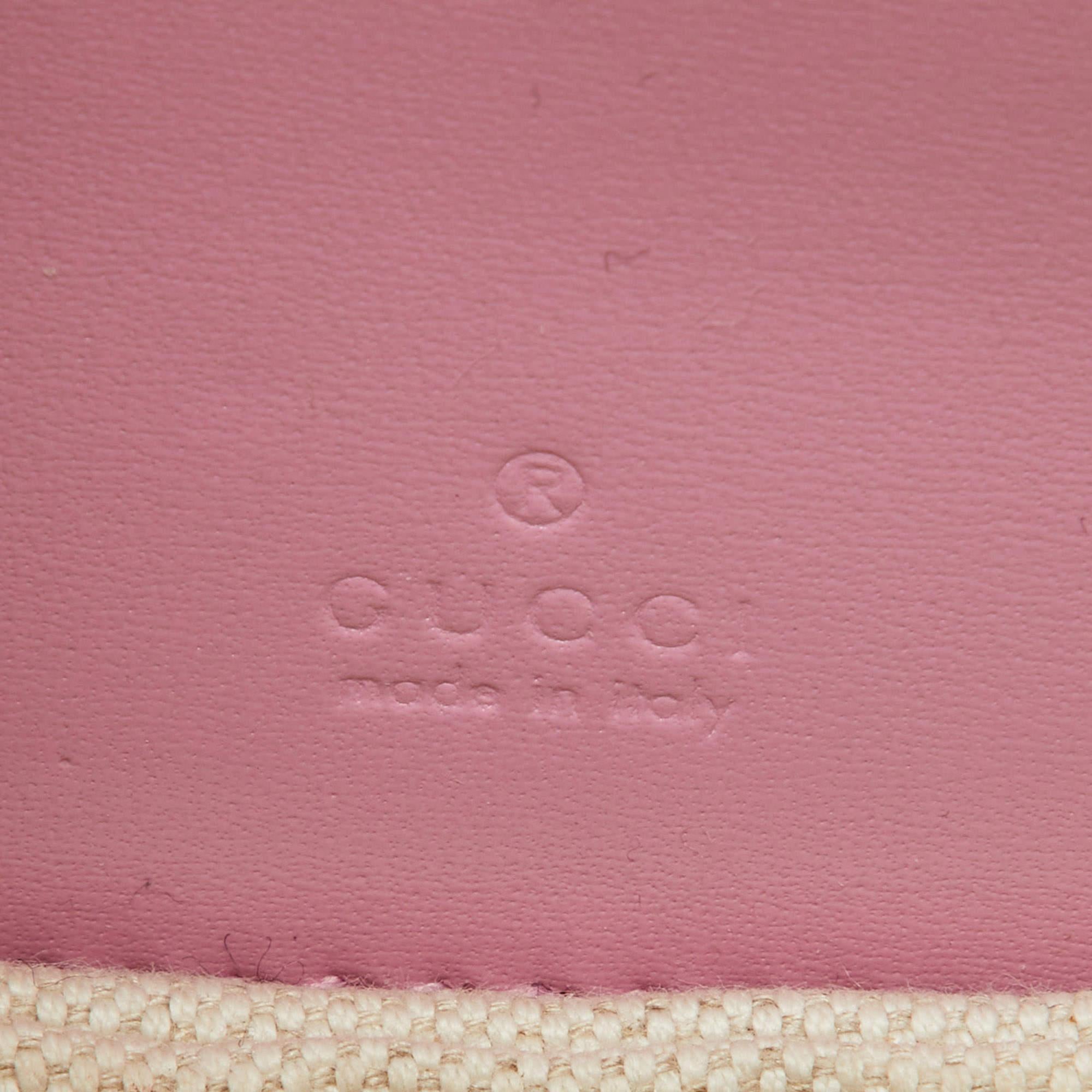 Gucci Pink Leather Mini 1947 Bamboo Top Handle Bag 5