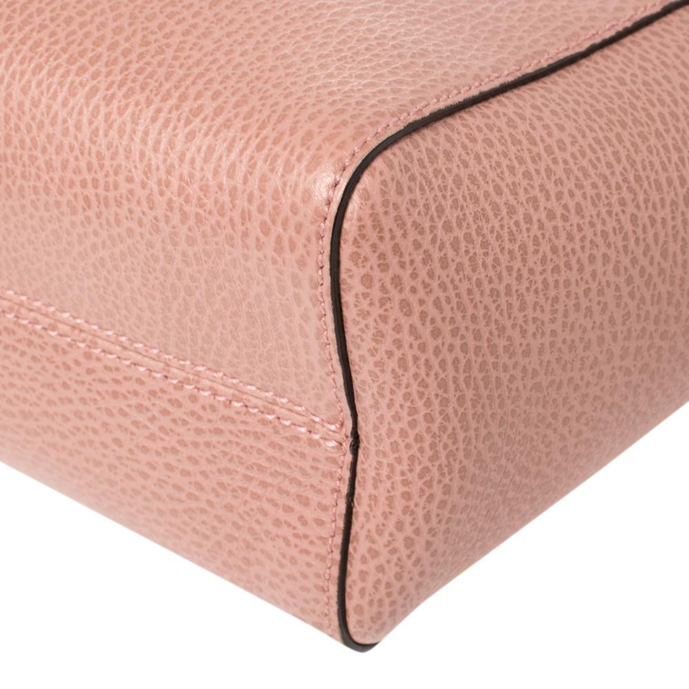 Gucci Pink Leather Mini Swing Tote 1