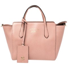 Gucci Pink Leather Mini Swing Tote