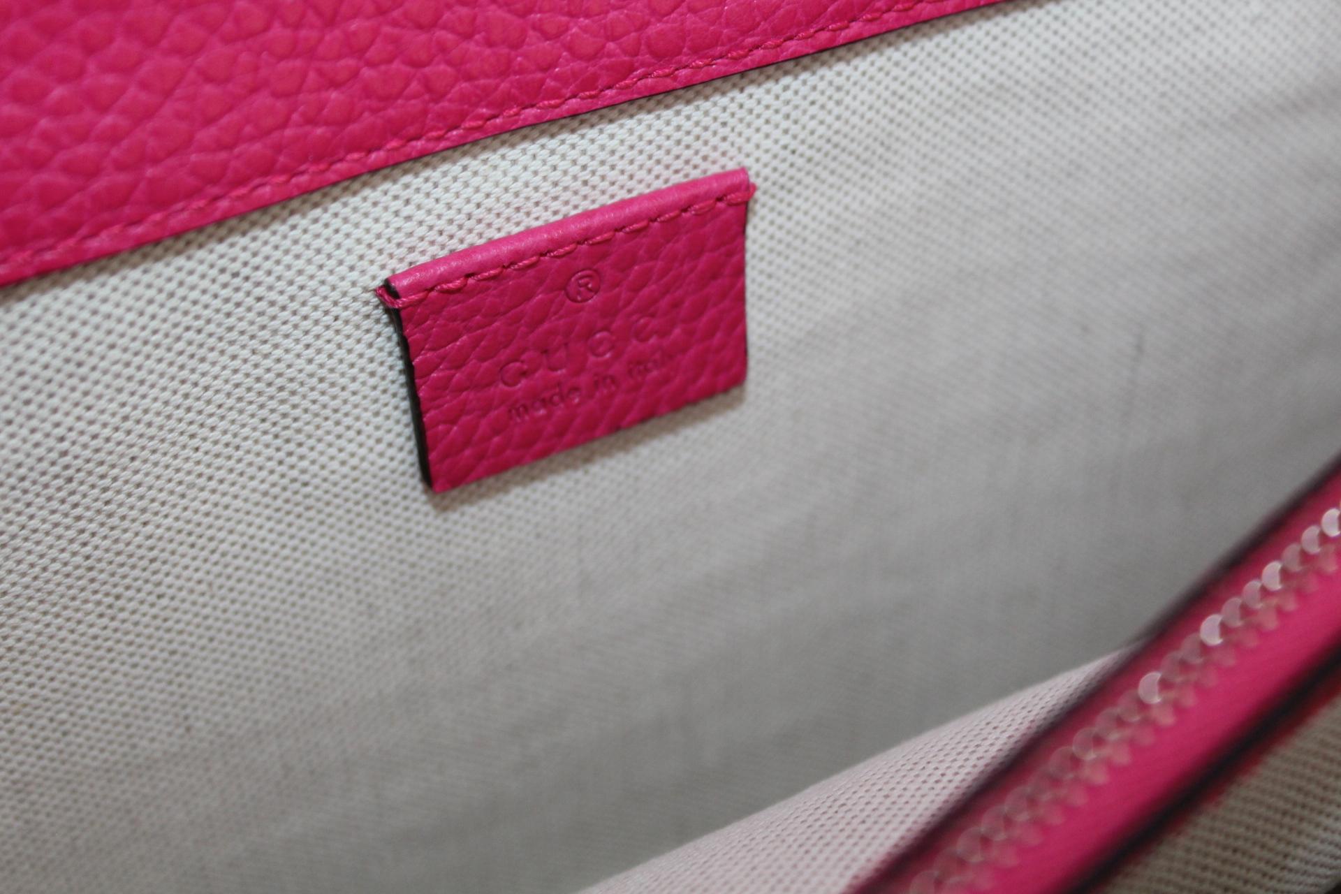 Women's Gucci Pink Leather Shoulder Dionysus Bag