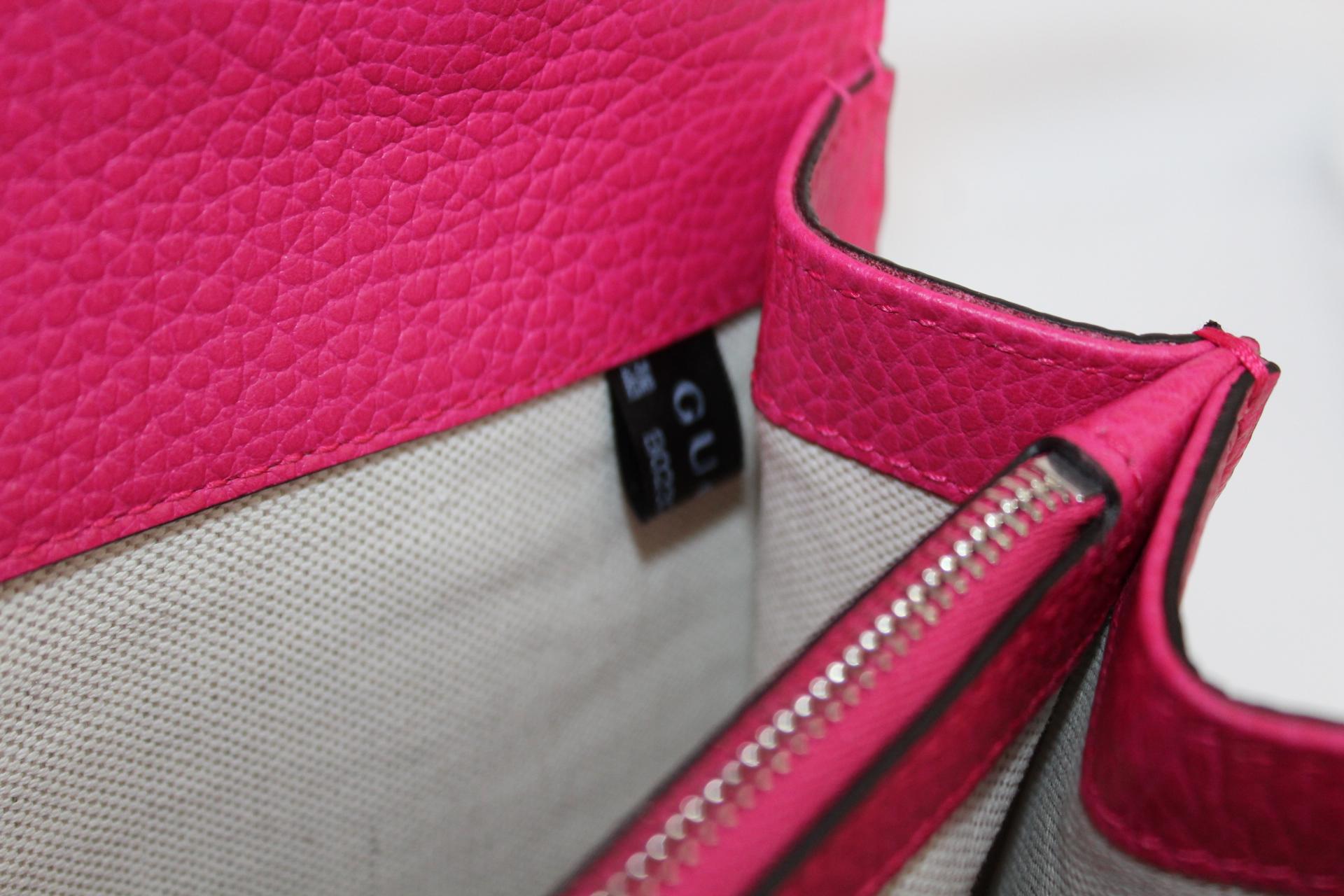 Gucci Pink Leather Shoulder Dionysus Bag 1