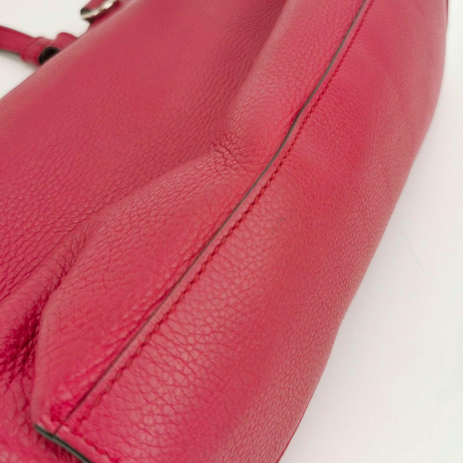Gucci Pink Leather Small Bamboo Daily Top Handle Bag 5