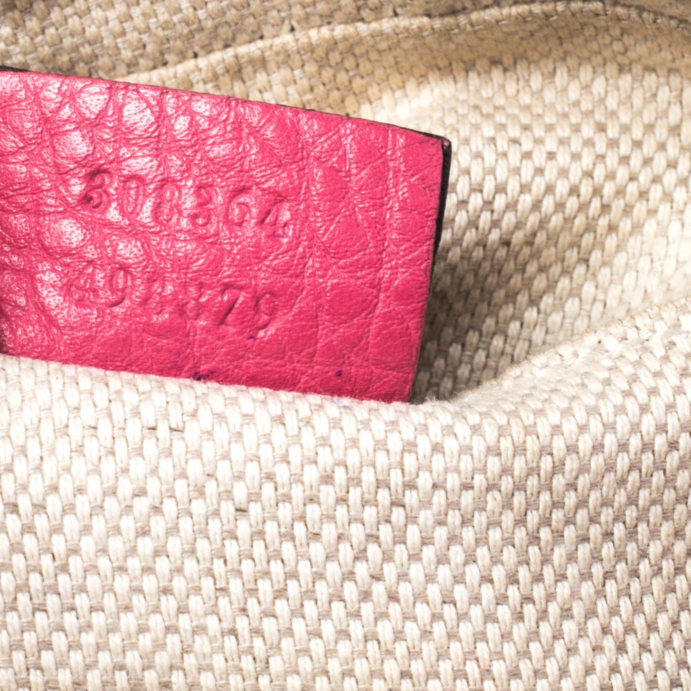 Gucci Pink Leather Small Soho Disco Crossbody Bag 4