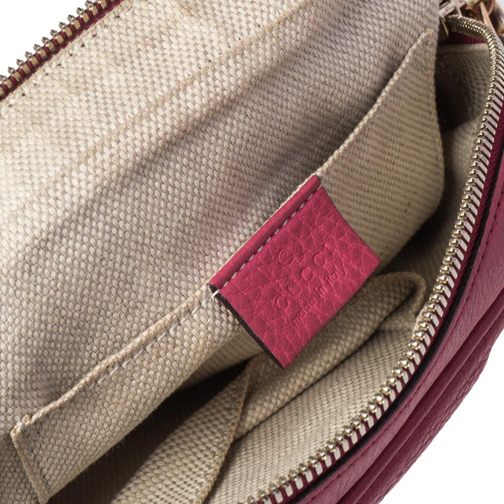 Gucci Pink Leather Small Soho Disco Crossbody Bag 5