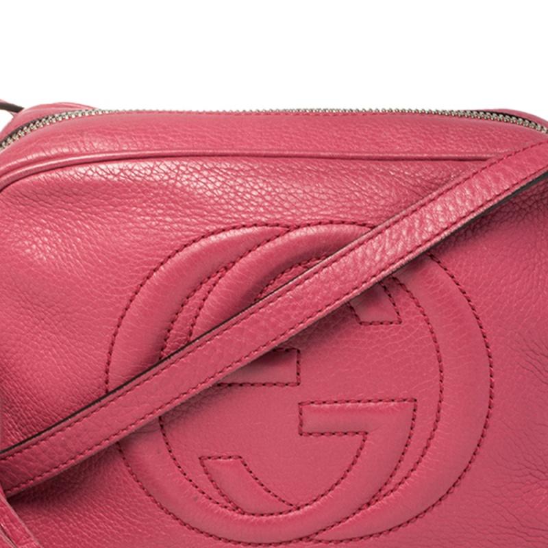 Gucci Pink Leather Small Soho Disco Crossbody Bag 6