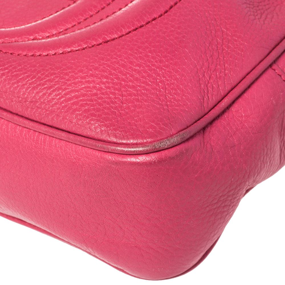 Women's Gucci Pink Leather Small Soho Disco Crossbody Bag