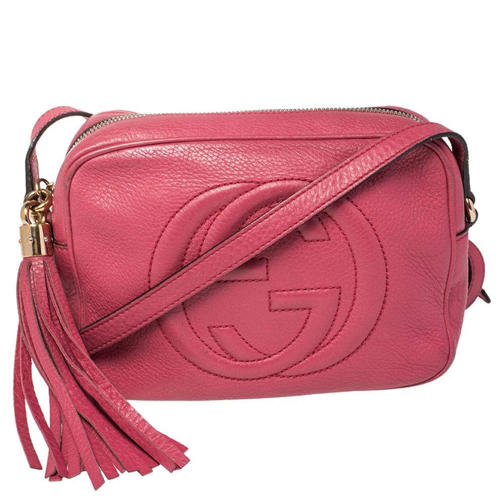 Gucci Pink Leather Small Soho Disco Crossbody Bag at 1stDibs | gucci soho  bag pink, gucci soho disco pink, pink gucci disco bag