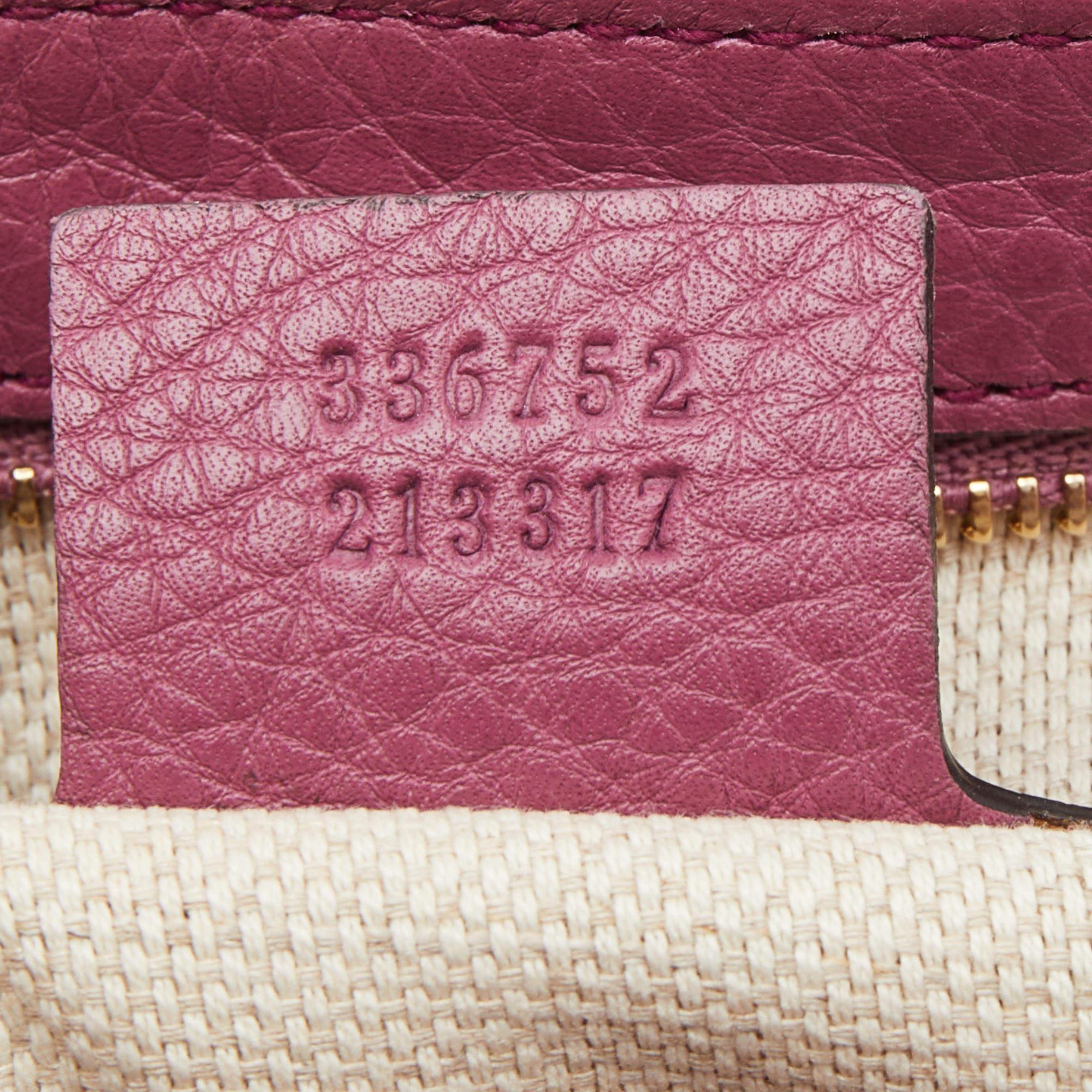 Gucci Soho Kette Umhängetasche aus rosa Leder 4