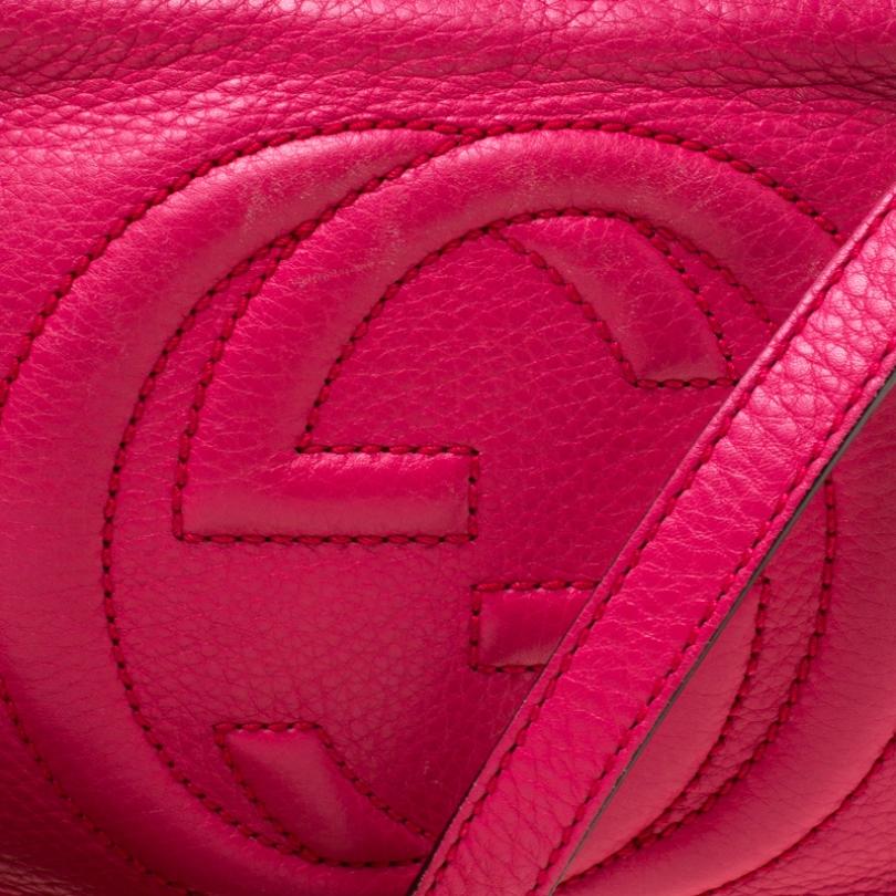 Gucci Pink Leather Soho Disco Crossbody Bag 4