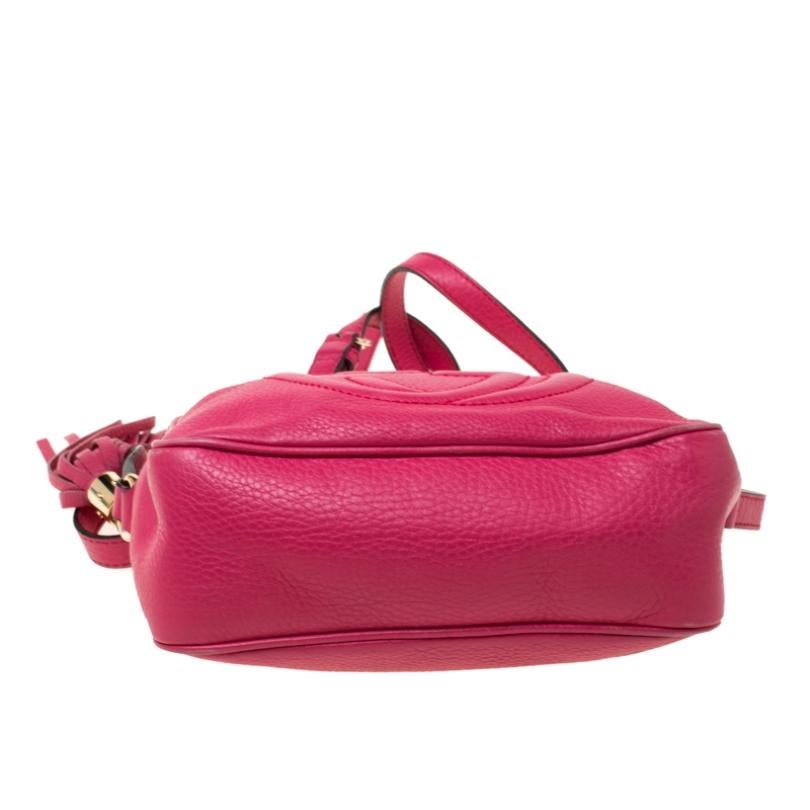 Gucci Pink Leather Soho Disco Crossbody Bag 1