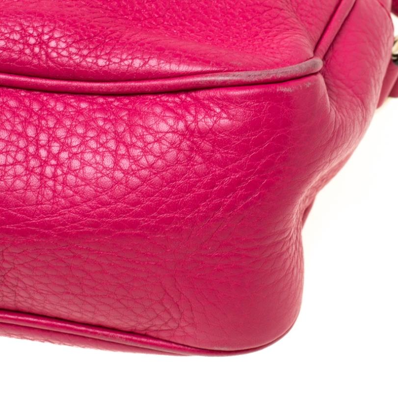 Gucci Pink Leather Soho Disco Crossbody Bag 2