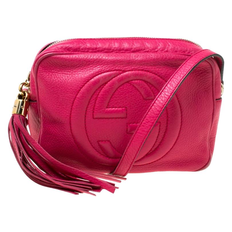Gucci Pink Leather Soho Disco Crossbody Bag