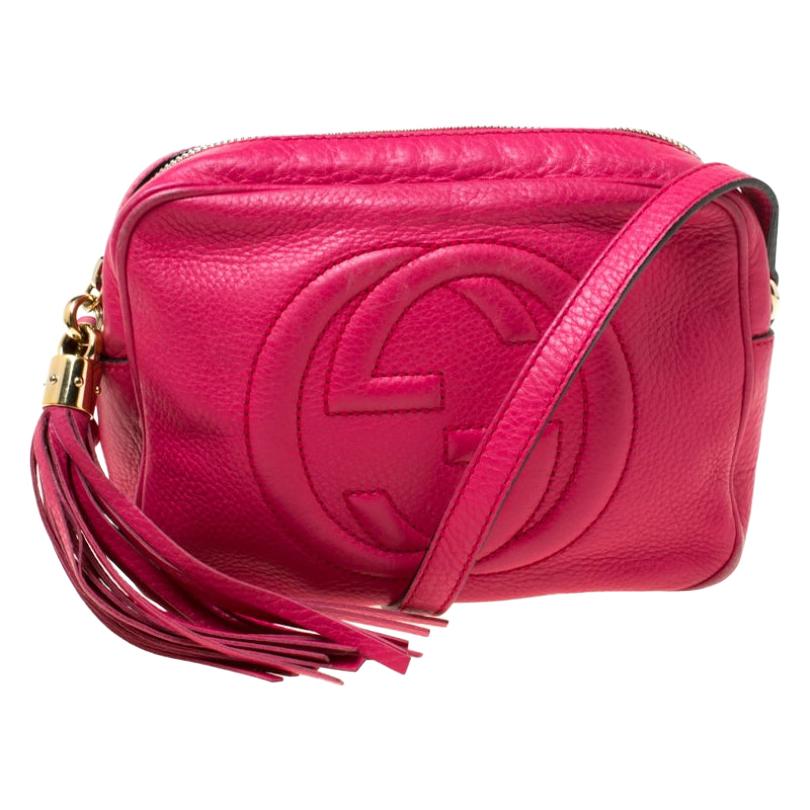 Gucci Pink Leather Soho Disco Crossbody Bag