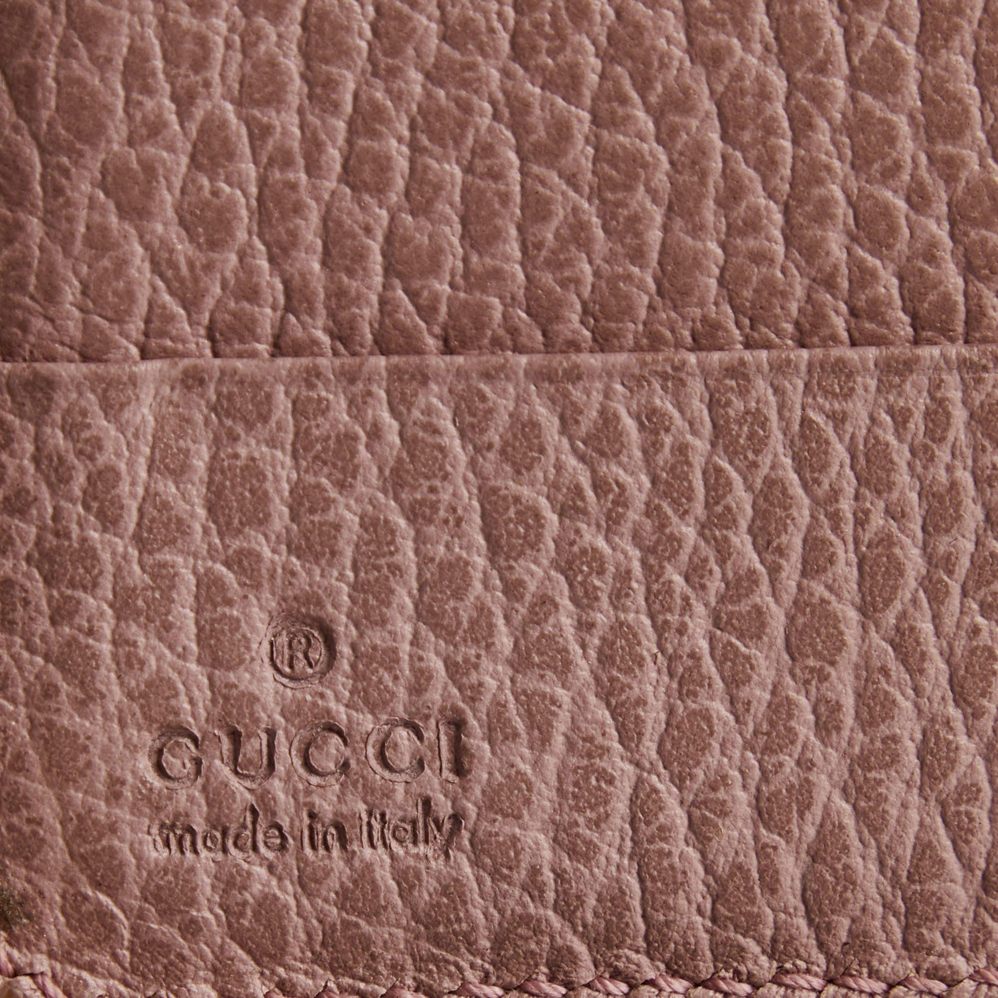 Gucci Pink Leather Swing Zip Around Wallet 3