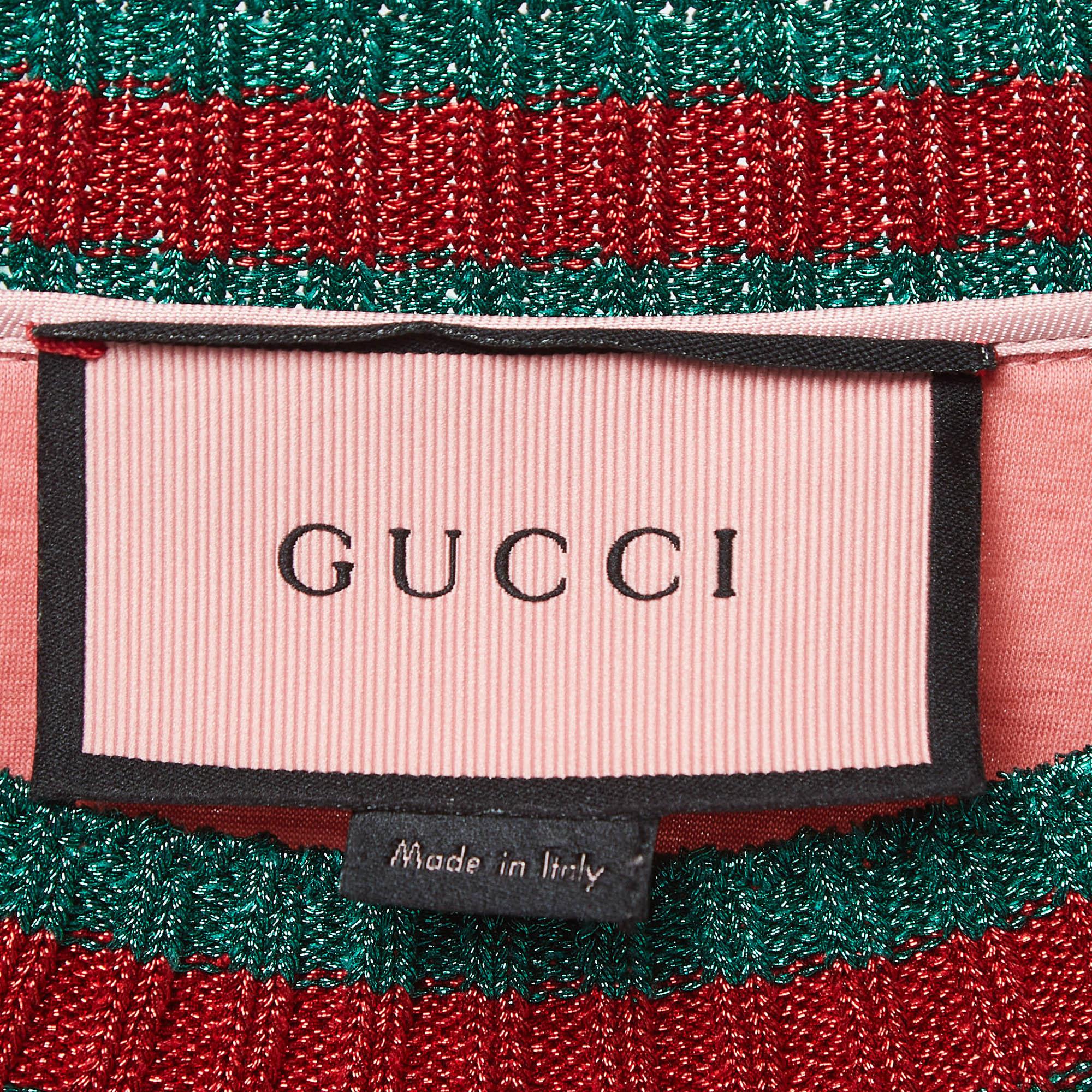 Gucci Pink Life Is Gucci Spray Painted Cotton Sweatshirt M 1