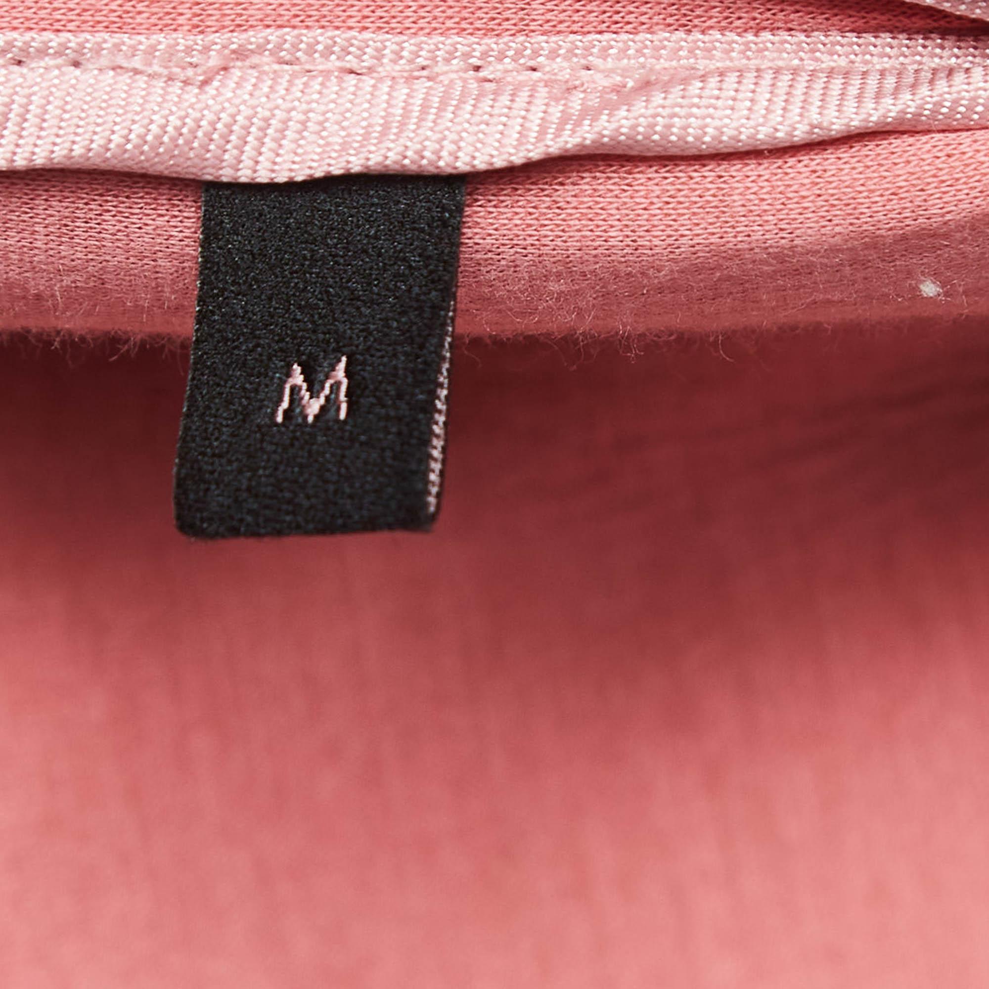 Gucci Pink Life Is Gucci Spray Painted Cotton Sweatshirt M 2