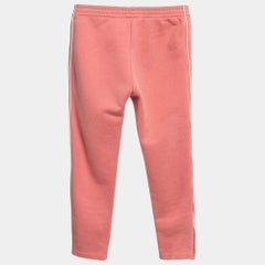 Gucci Pink Logo Print Cotton Knit Trackpants 6 Yrs
