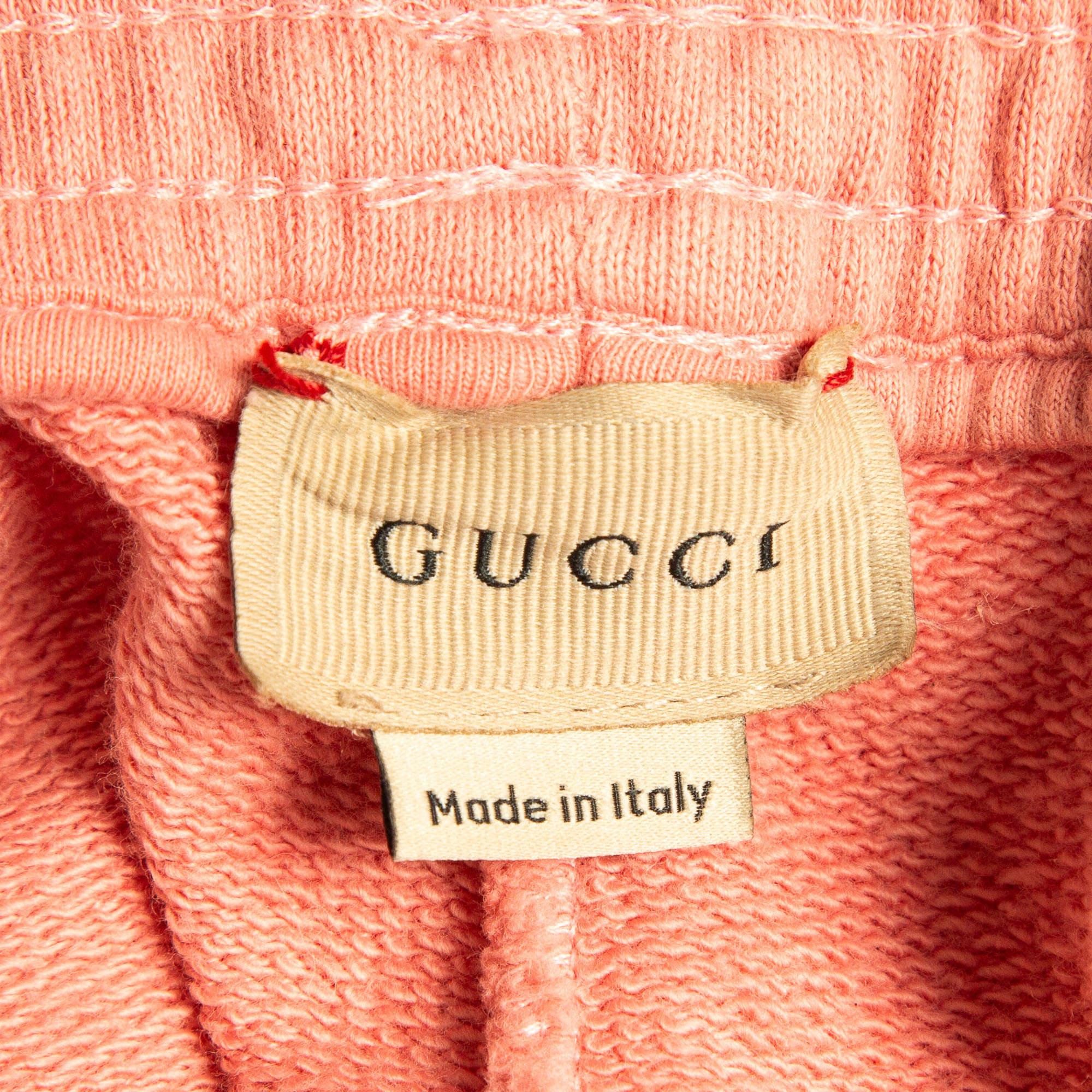 Pantalones de punto de algodón con logotipo rosa de Gucci 6 años en Bueno estado para la venta en Dubai, Al Qouz 2